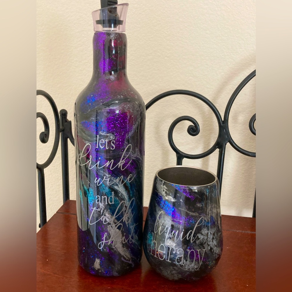 Yeti style Bottle and Glass